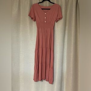Elegant Mauve Maxi Dress
